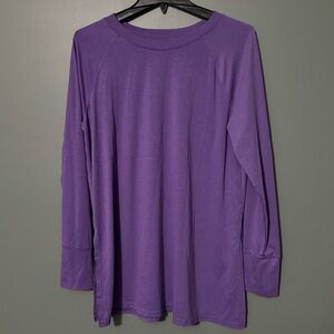 Purple Long Sleeve Women's Tunic Top